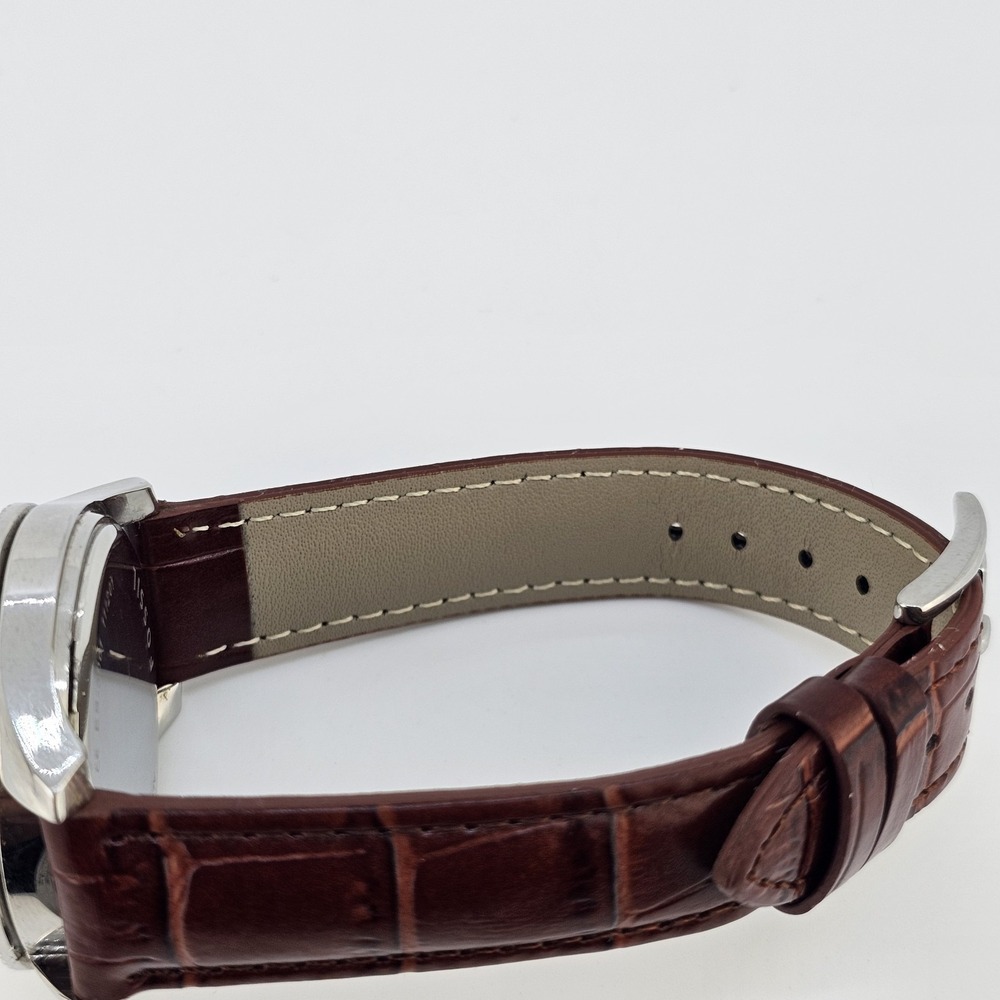Fossil Women's Watch 38MM White Dial DayDate NEW Brown Leather Bands NEW Battery - Picture 13 of 14